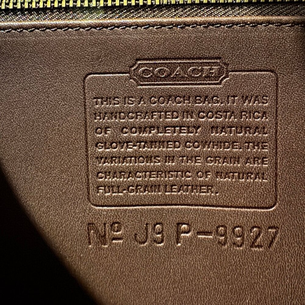 1990's Vintage Coach Willis Bag, Style P-9927, Mahogany - Picture 13 of 16